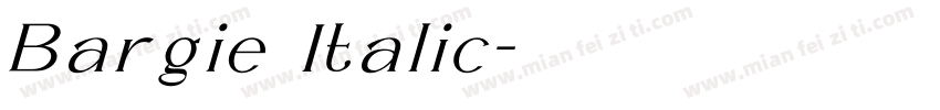Bargie Italic字体转换